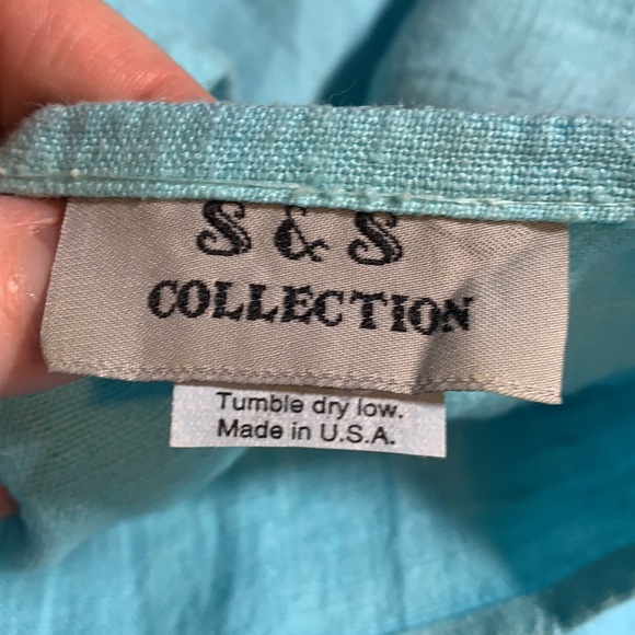 VINTAGE, linen, beachy, dress and button up shirt set!! - Picture 5 of 13